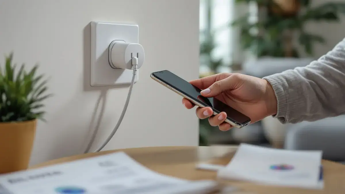 Does a connected phone charger consume energy without a device charging